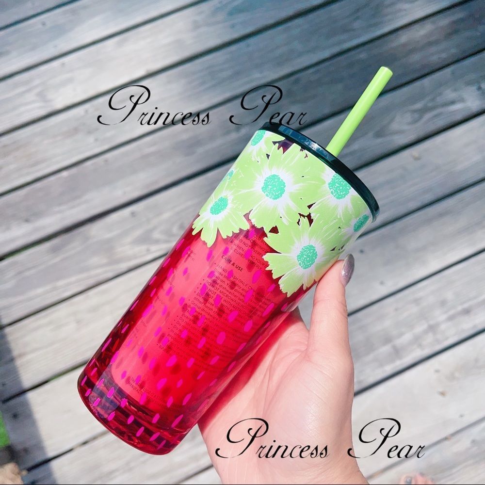 🍓NEW🍓 Starbucks 2022 summer strawberry 18 oz cold cup & 12 double wall hot cup - Picture 3 of 10